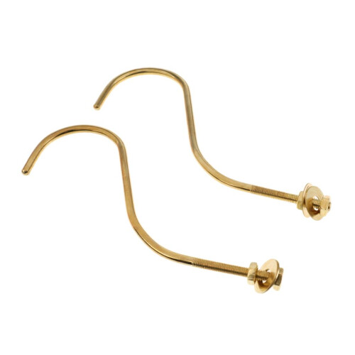 2 Pieces Brass Billiards Snooker Pool Table Edge Hook Cue Racks Cue Ho