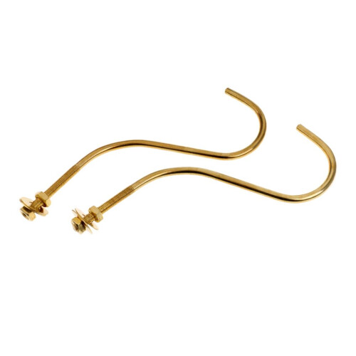 2 Pieces Brass Billiards Snooker Pool Table Edge Hook Cue Racks Cue Ho 2