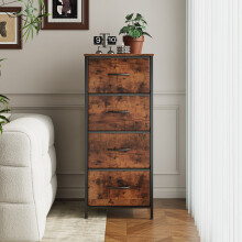 Vintage Metal Frame Chest of Drawers