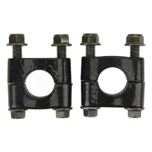 Suporte de guidão universal para motocicletas, feito em alumínio billet 6061T6, compatível com motos de trilha e quadriciclos. Durável e