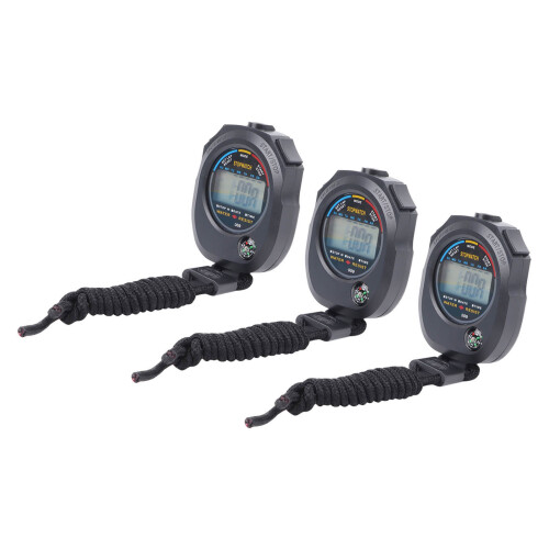 Multi-Function Digital Stopwatch with Large Display, Highly Accurate Timing up to Millisecond Level, Waterproof Shockproof Design with Compass and Ala 2