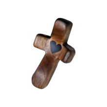 Handheld Wooden Cross Christian Gift Praying Clutching Cross Children