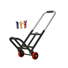 Folding Hand Truck Adjustable Handle Luggage Cart for Travel Moving Sh