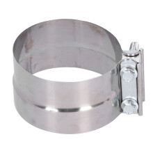 Abraçadeira de escapamento com junta sobreposta, aço inoxidável, encaixe universal, resistente à corrosão, vedação de alto desempenho,