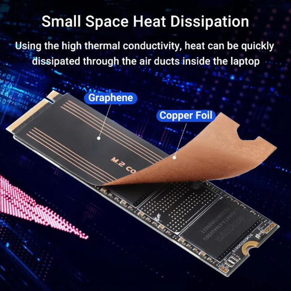 2 Stã¼Cke M.2 Ssd Graphen Kã¼Hlkã¶Rper Dual Layer 8223848329511