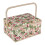 Sewing Basket, Fabric Storage Box with Floral Pattern, Organiser with Handle 1