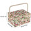 Sewing Basket, Fabric Storage Box with Floral Pattern, Organiser with Handle 4