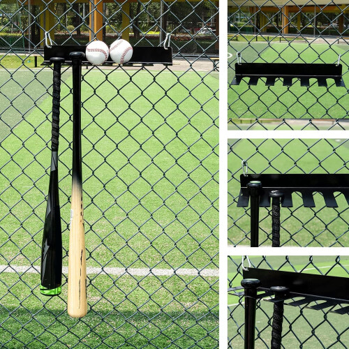 Baseball Bat Rack Wall Mounted Baseball Bat Clips Hanging Baseball Bat Display Stand Bat Ref: 8500 1