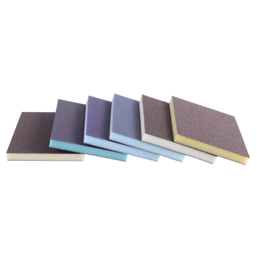 Polishing Sponges Doublesided Sanding Blocks Flexible Polishing Material And Grits 80/100/120 And 150/180/220 For Precise Sanding Work 9412369557674