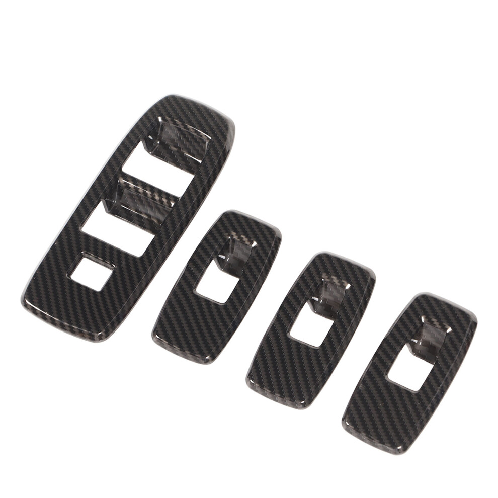 Pcs Auto Fenster Bedienfeld Abdeckung Abs Carbon 8223848397909