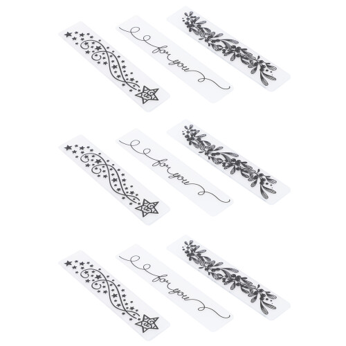 9Pcs Blume Kunststoff Präge Ordner für DIY 2