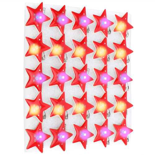 25Pcs Fünfzackigen Stern Geformt LED Brosche