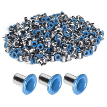 500 Stück Messingösen, 2 mm Innenloch, bunte Ösen,