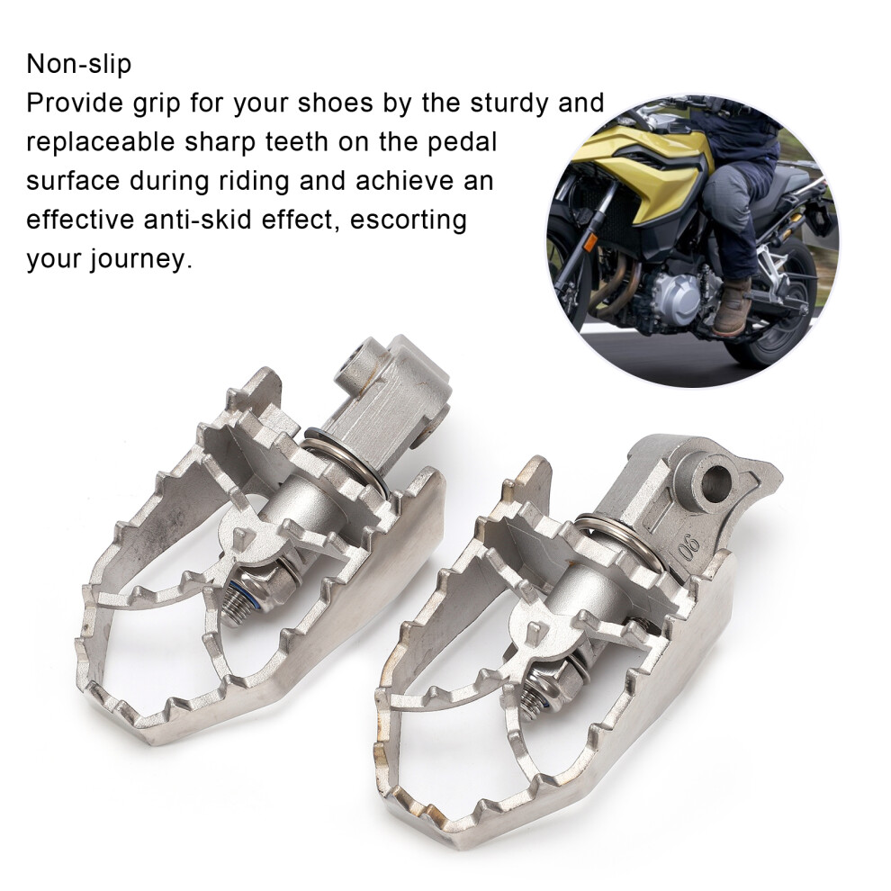 2Pcs Motorrad FuãRastenpedal 304 Edelstahl Ersatz 8223848406441