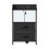 Living And Home Nightstand Bedside Table with Charging Station and LED Lights, Black 4