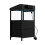 Living And Home Nightstand Bedside Table with Charging Station and LED Lights, Black 5
