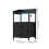 Living And Home Nightstand Bedside Table with Charging Station and LED Lights, Black 6