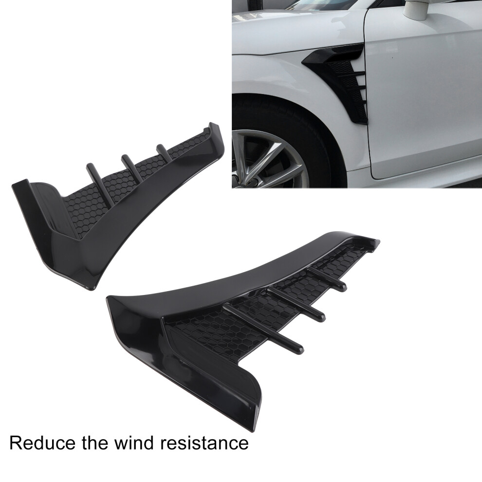 2 Stã¼Cke Glanz Schwarz Seite Vent Trim Dekoration 8223848427637