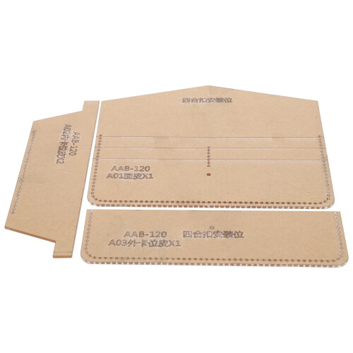 Lange Brieftasche Acryl Muster Leder Schneiden 1