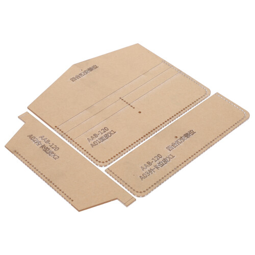 Lange Brieftasche Acryl Muster Leder Schneiden 2
