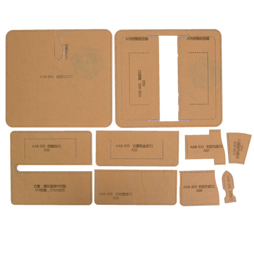 Klare Acryl-Vorlage Leder Brieftasche machen 1
