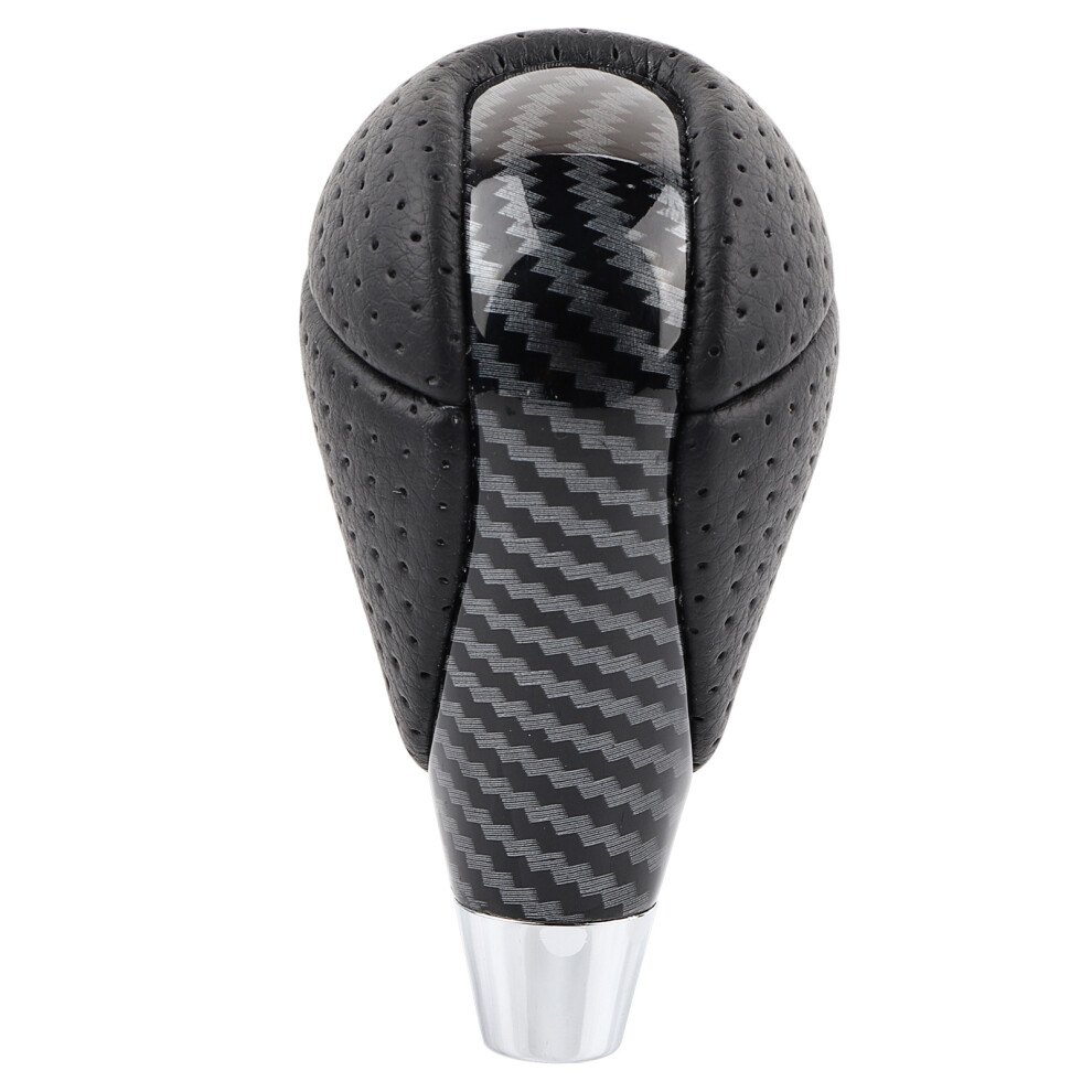 Auto Carbon Fiber Schaltknauf Echtes Leder 8223848420799