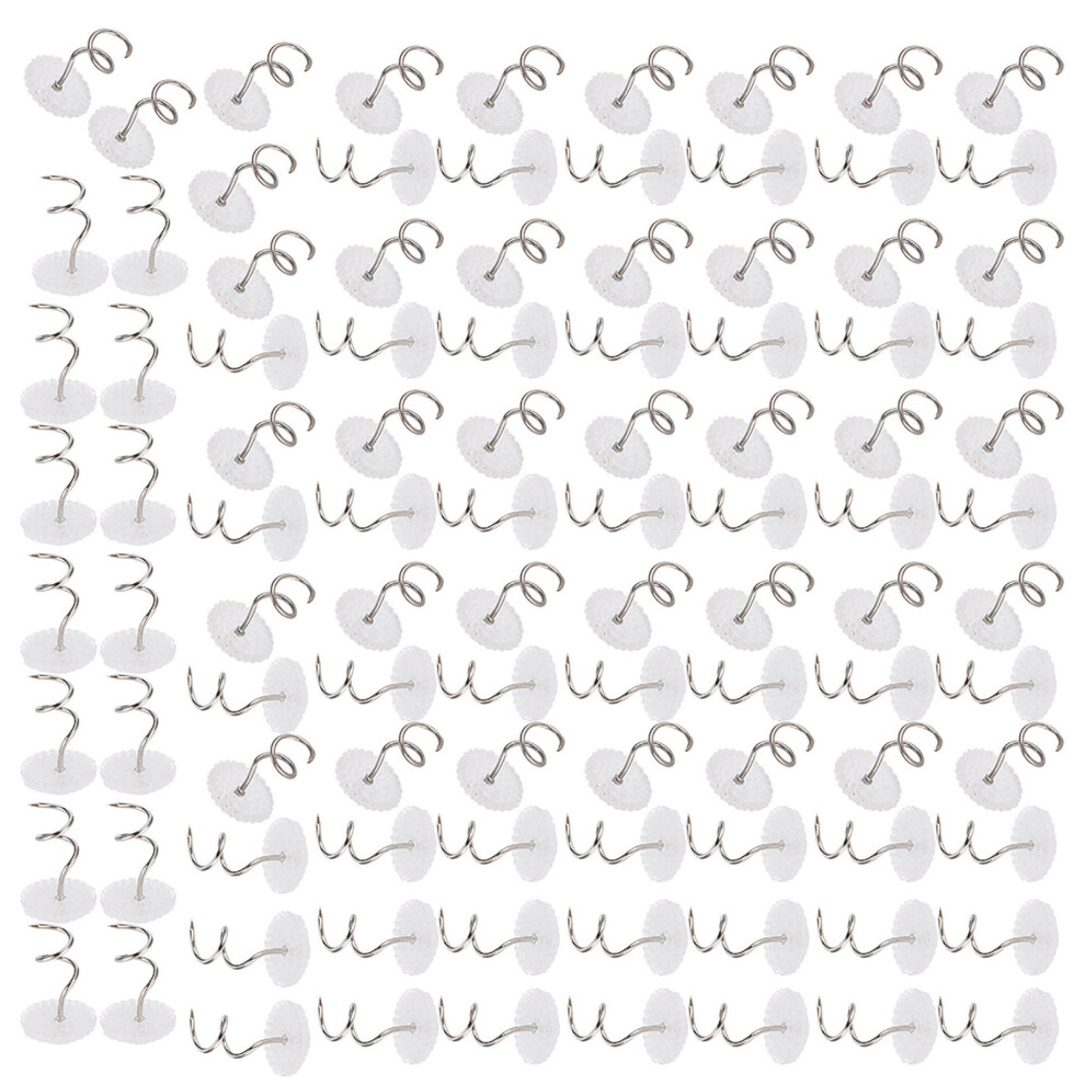 100 Stã¼Ck Gedrehte Stifte, Edelstahl, Transparent, 8223848425787