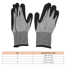 Schnittfeste Nitrilhandschuhe, Schutzstufe 5,