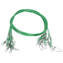 Fishing Leaders 10pcs 50cm Fishing Wire Leaders Anti Bite Fishing Line Leaders with Swivel 10pcs Green
