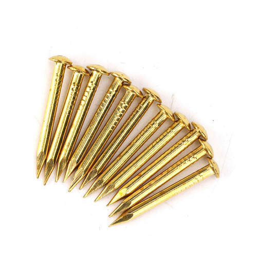 100Pcs Runde Kopf Nagel Messing Möbel Scharnier