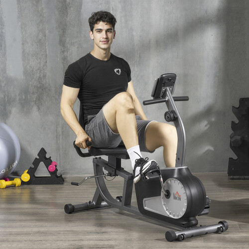 Homcom HOMCOM Exercise Bike with LCD Display, Quiet 8-Level Magnetic Resistance