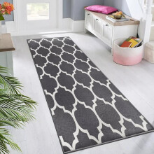 (Ava Grey, 120CMx170CM) New Luxury Imperial Rooms Trendy Printed Runner Rug for Living Room & Bedroom – Eco-Friendly Polypropylene-Soft,