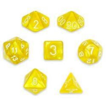 (As show, One size) 7 Die Polyhedral Set in Velvet Pouch, King's Ransom