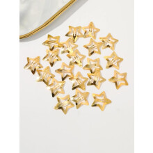 (Golden, one-size) Women's Cute Star Design Hair Clip Set, Casual Trendy Plain Color Diy Hair Clips, Fashionable Hair Accessories for