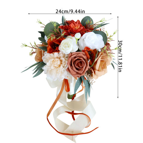 Bouquets de mariée de fleurs artificielles pour décorations de 2