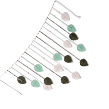 Blad Macrames Wandkleden Kamer Home Decoraties-groen systeem
