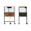 Living And Home Nightstand Bedside Table with Charging Station and LED Lights 4