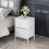 Living And Home Nightstand Bedside Table with 2 Storage Drawers, White 2