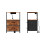 Living And Home Nightstand Bedside Table with Charging Station and LED Lights 4