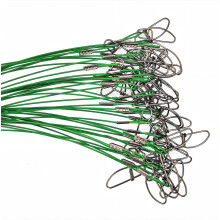 Fishing Wire Leaders 125lb Steel with Swivels 7.9'20.7' 30 Pack Green