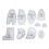 Memory Bear Vorlage Lineal Set Acryl Memory Bear 2