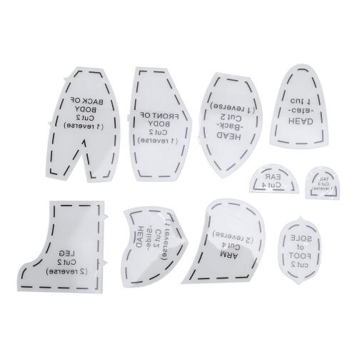 Memory Bear Vorlage Lineal Set Acryl Memory Bear 1