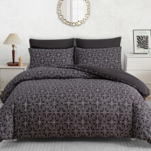 (Black Diamond, Double (200 x 200 cm)) Premium Reversible Duvet Cover Set – Ultra-Soft Luxury Bedding in Single, Double, King & Super King Sizes |