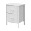 Living And Home Nightstand Bedside Table with 2 Storage Drawers, White 3