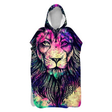 DOTBUY Beach Towel, Surf Poncho, QuickDrying Microfibre Bathrobe 80x145cm Boho Lion