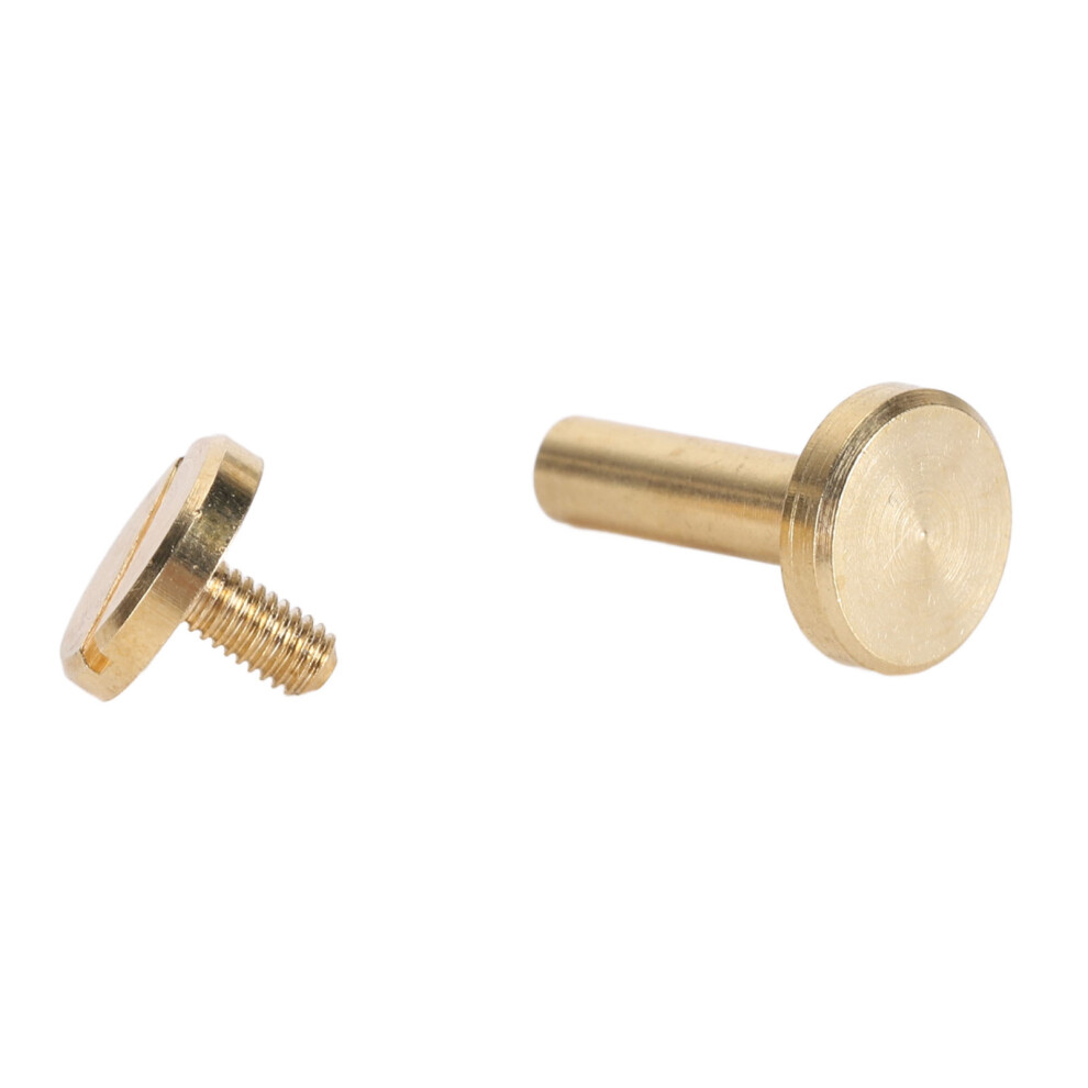 50Er-Set Bindenieten, Rund, Flacher Kopf, Messing, 8223848455777