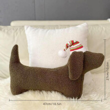 (Dark Brown Dog*1, Christmas Series) Christmas Cushion, Gingerbread man pillow, Gingerbread girl pillow, Gingerbread house pillow, Snowman pillow