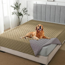 (Khaki, 70*30in/178*76cm) Double-sided Waterproof Pet Blanket, Waterproof and Washable Soft & Comfortable Pet Bed Cover, Pet Furniture