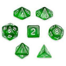 (As show, One size) 7 Die Polyhedral Set in Velvet Pouch, Sylvan Spirits
