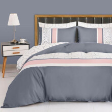 (Hexagon Grey, Single (135 x 200 cm)) Premium Reversible Duvet Cover Set – Ultra-Soft Luxury Bedding in Single, Double, King & Super King Sizes |
